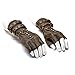 Punk Rave Steampunk Fingerless Motorcycle Faux Leather Gloves for Men Accessories Coffee S-L