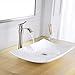 BWE Vessel Sink Faucet Brushed Nickel Single Hole Commercial Waterfall Bathroom Faucet with Pop Up Drain Without Overflow and Supply Line Modern Tall Faucet Bath Sink Lavatory Mixer Water Tap