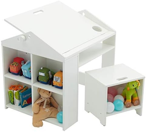 white play table with storage