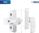 XFORT 2 Pack uPVC Door Window Jammer Locks French Doors Security White Brown view 6