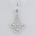 Vktech® New Three Chain Crystal Heart Dangle Navel Belly Button Ring Piercing Jewelry