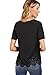 Romwe Women's Short Sleeve Cut Out Summer Blouses Causal T-Shirts Black S