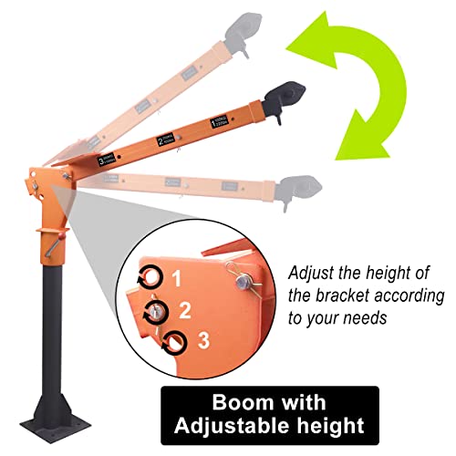 ROCKHULK 2200lb Folding TruckMounted Bed Crane Hoist Lift Pickup with