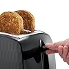 Russell Hobbs 26061 2 Slice Toaster - Contemporary Honeycomb Design with Extra Wide Slots and High Lift Feature, Black