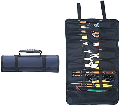 Tool Roll Pouch Agywell Multi-pocket Canvas Tool Roll Bag Tool Holder Toolbox Wear-resistant And Waterproof