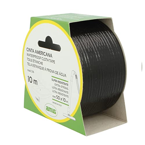 Amig - American Tape | 10m x 50mm | Extra Strong Fixing | Waterproof & Leak Proof | Indoor & Outdoor Use | Colour Black