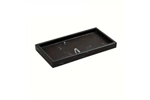 Silicone Vanity Tray With Marble Pattern, Cosmetic Display Case, Elegant & Space-Saving Bathroom Countertop Organizer For Toi