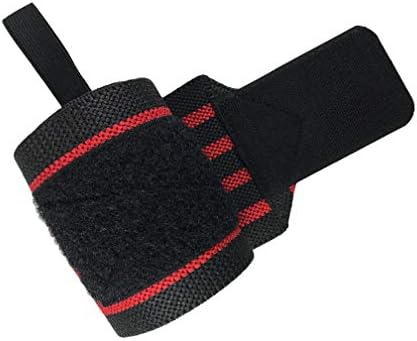JR Quality Product PAIR Wrist Wraps for Exercise Gym Weight Lifting Pain Relief Support when Working Outor Men and Women (Red)