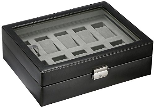 Wolf Designs 99507 Heritage 10 PC Watch Box with Glass Cover