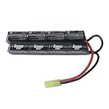 Olympus 9.6v NiMH Nunchuck Butterfly Airsoft Battery | 1600 mAh | Compatible with Most Airsoft Gun Models | Long-Lasting & Rechargeable