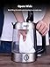 Electric Kettle Glass Tea Kettle (BPA free), Strong Borosilicate Glass, Rapid Hot Water Heater Kettle with Dual LED Indicator System, British Strix for Boil Dry Protection and Auto Shut off, Phonect