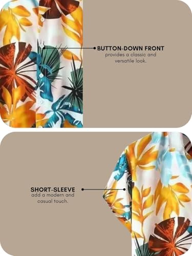Leriya Fashion Men's Casual Cotton Shirt β Button Down Summer Shirt's for Men | Lightweight Textured Fabric | Perfect for Daily & Weekend Wear Multicolour 4