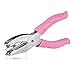 Hand-held 1-Hole Paper Punch Puncher Hand Tool with Pink Grip Single Star Shape Hole (Heart Shape)
