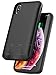 Encased iPhone Xs Max Battery Case - 5270mAh Protective Charging Case with Extended Smart Power Reserve (Rebel Black)