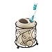 iDesign Twigz 4-Piece Bathroom Accessory Set with Soap Dispenser, Toothbrush Holder, Tumbler, and Soap Dish - Vanilla/Bronze