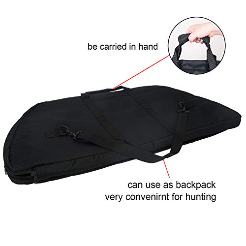 XQMART Compound Bow Case, Archery Accessories Fits for Compound Bows up to 40" Axle to Axle (black1)