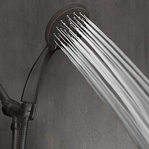 ShowerMaxx | Choice Series | 3 Spray Settings 4.4 inch Hand Held Shower Head with Long Stainless Steel Hose | Easy-to-Remove Flow Restrictor to MAXX-imize Your Shower | Oil Rubbed Bronze Finish