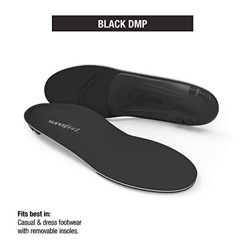 Superfeet BLACK DMP, Sensitive Feet Low Arch Memory Foam AntiFatigue