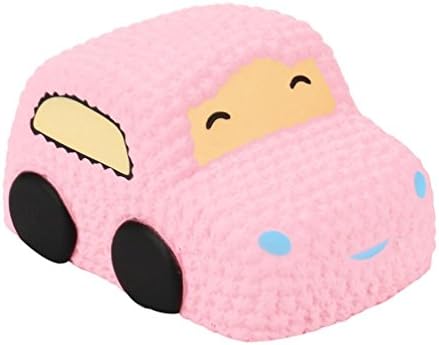 Squeeze Toy,Car Cartoon Squishy Slow Rising Cream Scented Decompression Toys (Pink)