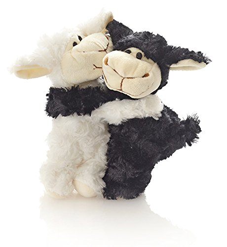 Unbekannt Hansen Plüsch Schaf Pärchen Stofftier Kuscheltier Plüschtier 20 cm schwarz weiß Paare und Verliebte / Engelchen Teufelchen