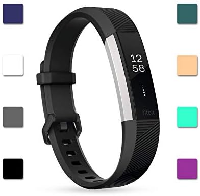 Wizvv Compatible Replacement Bands for Fitbit Alta HR and Alta,Soft Silicone Replacement Classic Bands with Secure Buckle for Fitbit Alta HR/Alta (8 Colors)
