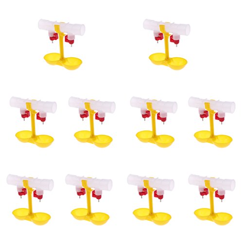10pcs Hängende Kükentränke Nippeltränke Geflügeltränke Wasser Trinker für Huhn, Küken, Ente, Vogel, Wachtel, Taube