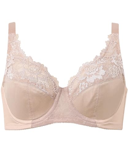 [ウイング/ワコール] ブラジャー バストをしっかり包みこむ 背中の段差を軽減 綿混(カップ肌側) フルカップブラ KB2115 BE C90