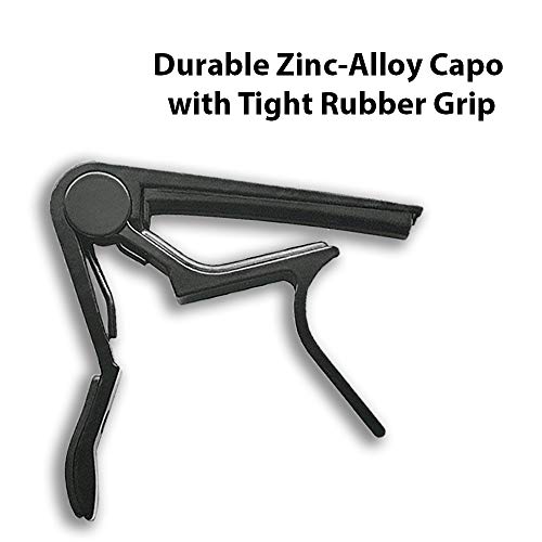 image for HeroFiber Guitar Accessories Kit - Stand, Clip-on Tuner, Strap w/Locks