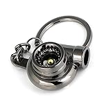 GKmow Pack-1 Car Polished Turbo Keychain, Ring