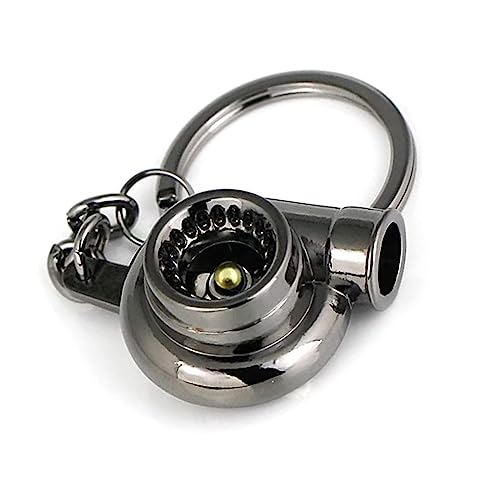 GKmow Pack-1 Car Polished Turbo Keychain, Ring