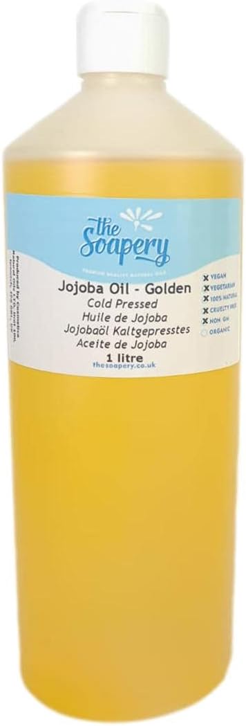 The Soapery 1 Litre Golden Jojoba Oil - 100% Pure Unrefined Natural