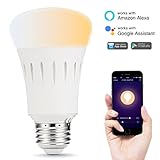 LOHAS Smart Bulb, A19 WiFi Light, Dimmable Tunable 2000k-6500k(From Warm to Daylight), 60W Equivalent(9W) LED Bulbs, Smart Phone Controlled Light Bulbs, Work with Alexa and Google Assistant