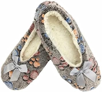 Womens Autumn Winter Indoor Non-skid Floor Shoes Slipper Socks JY604-Grey 6.5-8.5 B(M) US