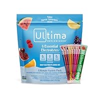 Ultima Replenisher Daily Electrolyte Powder – Ultimate Variety Pack, 36 Stickpacks – Zero Sugar Hydration Packets with 6 Electrolytes and Minerals – Sugar Free, Plant Based & Keto Friendly​ Drink Mix