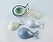 Kate Aspen Ceramic Whale Shaped Set, Half Tablespoon & Teaspoon Measuring Spoons, One Size, Blue and Gold
