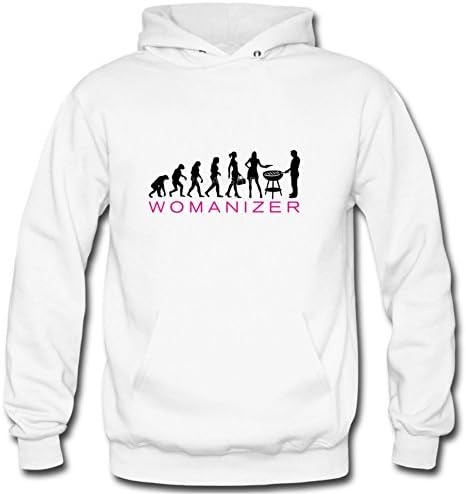 Sweatshirt Hoodies Man 3D Evolution Ladies BBQ womanizer 2c Printed Funny Cute Men's Long Sleeve Fashion Coat Jacket XXL White