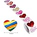 ONESING 400 Pcs Valentine's Day Heart Stickers Love Decorative Stickers 1.5 Inch Muticolor Self-Adhesive Heart Shape Stickers for Envelopes Cards Scrapbooking Anniversary Valentine's Day Party