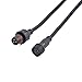 MOKUNGIT 5Pairs 3 Core 3pin Black Pigtail Plastics Waterproof IP65 LED Connector Male Female 40cm/pair Applicable 0.75mm² 22mm Nut for LED Light