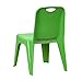 Flash Furniture Green Plastic Stackable School Chair with Carrying Handle and 11'' Seat Height