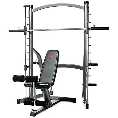Marcy SM1000 Deluxe Home Gym Smith Machine with Weight Bench