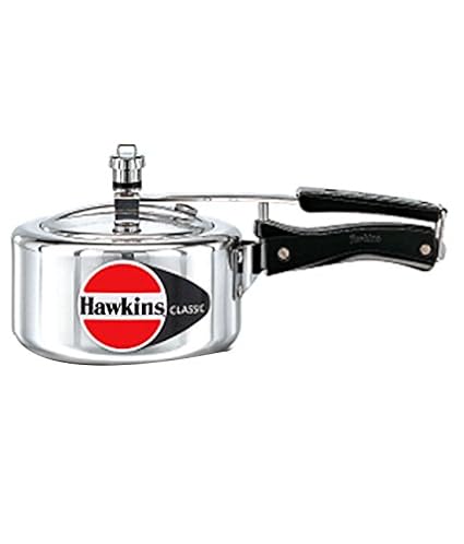 Hawkins Classic CL15 1.5-Liter New Improved Aluminum Pressure Cooker, Small, Silver