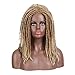 FASHION IDOL Synthetic Dreadlock Wigs 21 Inches Ombre Blonde Faux Locs Wig Curly Rolls Twist Wig Wigs for Black Women