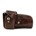 MegaGear Ever Ready Brown Leather Camera Case for EOS Rebel T6, T5i 18-55 IS 18-135 IS / Canon T4i 18-55 18-135 IS