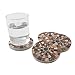Thirstystone Marble Mosaic Coasters, All Natural Stone with Non-Slip Cork Backing, Drink Absorbent & Protects Table, Set of 4, Multicolor