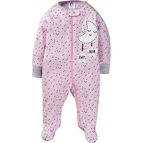 gerber - pack de 4 zapatos para dormir y jugar para bebé, niña, nublado, prematuro