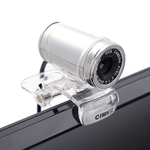 Cimkiz A860 USB 2.0 HD Webcam,Web Cam with MIC Clip-on 360 Degree for Desktop Skype Computer PC Laptop Transparent