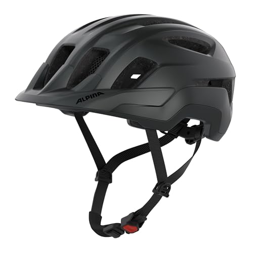 ALPINA PARANUS – Lightweight bike helmet with strong impact absorption thanks to Hi-EPS, large ventilation, integrated insect net, and adjustable fit - black matt - 59-61