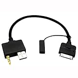 CHELINK 3.5mm AUX USB Music Interface Charge Cable Fit KIA Hyundai Compatible for IP 4 4s i-Pod & i-Pad