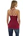 PattyBoutik Women Strappy Detail Back Ribbed Knit Top (Fuchsia Medium)