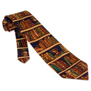 Men's Ex Libris Latin Phrase From the Books 100% Silk Necktie Tie Neckwear